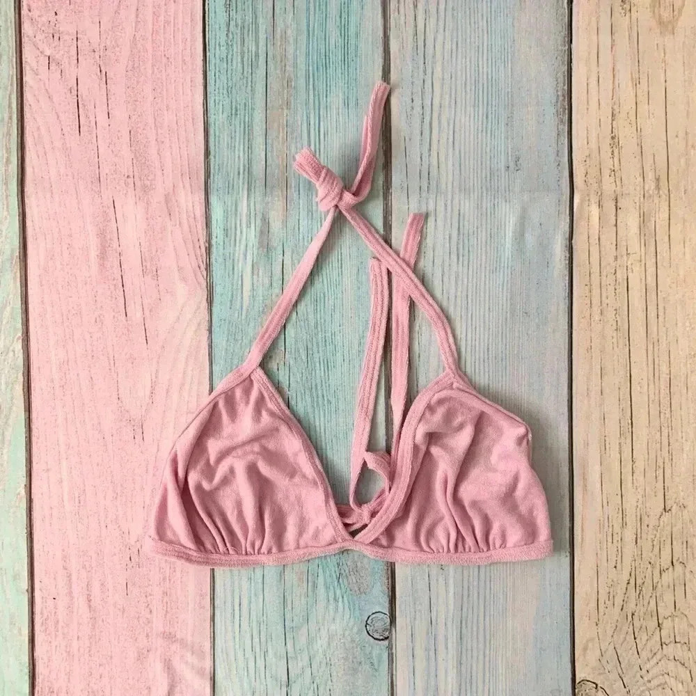 pink pretty little thing bathing suit top ONLY